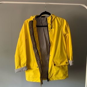 Yellow topshop rain coat